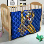 Personalized West Coast Eagles Quilt Polynesian Tribal Eagle Mascot With Hibiscus Floral Art