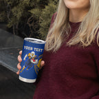 Personalized West Coast Eagles Tumbler Cup Polynesian Tribal Eagle Mascot With Hibiscus Floral Art