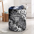 Personalized Penrith Panthers Rugby Laundry Basket Urban Street Graffiti Style - Distressed Splatter Elements