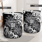 Personalized Penrith Panthers Rugby Laundry Basket Urban Street Graffiti Style - Distressed Splatter Elements