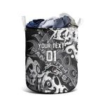 Personalized Penrith Panthers Rugby Laundry Basket Urban Street Graffiti Style - Distressed Splatter Elements