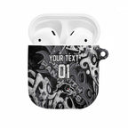 Personalized Penrith Panthers Rugby AirPods Case Urban Street Graffiti Style - Distressed Splatter Elements
