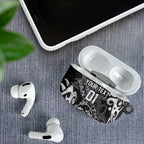 Personalized Penrith Panthers Rugby AirPods Case Urban Street Graffiti Style - Distressed Splatter Elements