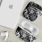 Personalized Penrith Panthers Rugby AirPods Case Urban Street Graffiti Style - Distressed Splatter Elements