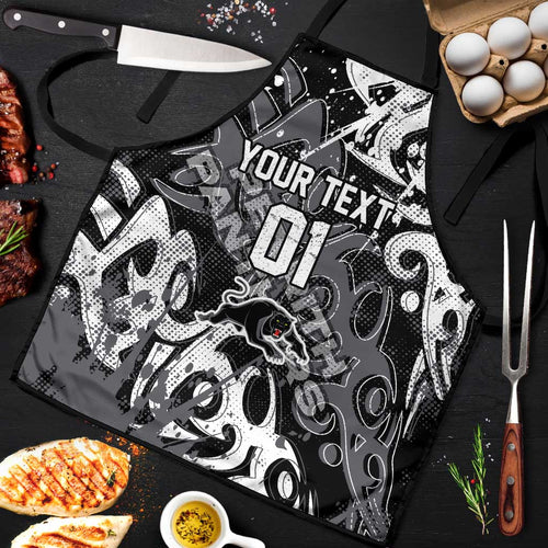 Personalized Penrith Panthers Rugby Apron Urban Street Graffiti Style - Distressed Splatter Elements