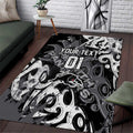Personalized Penrith Panthers Rugby Area Rug Urban Street Graffiti Style - Distressed Splatter Elements
