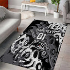 Personalized Penrith Panthers Rugby Area Rug Urban Street Graffiti Style - Distressed Splatter Elements