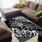 Personalized Penrith Panthers Rugby Area Rug Urban Street Graffiti Style - Distressed Splatter Elements