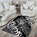 Personalized Penrith Panthers Rugby Area Rug Urban Street Graffiti Style - Distressed Splatter Elements
