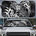 Personalized Penrith Panthers Rugby Auto Sun Shade Urban Street Graffiti Style - Distressed Splatter Elements
