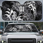 Personalized Penrith Panthers Rugby Auto Sun Shade Urban Street Graffiti Style - Distressed Splatter Elements