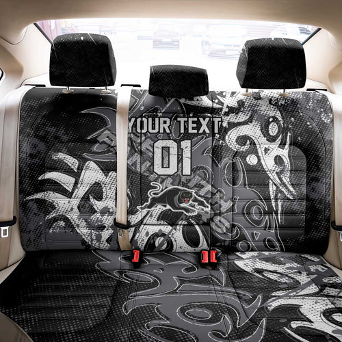 Personalized Penrith Panthers Rugby Back Car Seat Cover Urban Street Graffiti Style - Distressed Splatter Elements