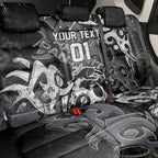 Personalized Penrith Panthers Rugby Back Car Seat Cover Urban Street Graffiti Style - Distressed Splatter Elements