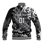 Personalized Penrith Panthers Rugby Baseball Jacket Urban Street Graffiti Style - Distressed Splatter Elements
