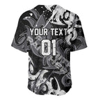 Personalized Penrith Panthers Rugby Baseball Jersey Urban Street Graffiti Style - Distressed Splatter Elements