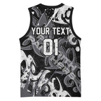 Personalized Penrith Panthers Rugby Basketball Jersey Urban Street Graffiti Style - Distressed Splatter Elements