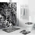 Personalized Penrith Panthers Rugby Bathroom Set Urban Street Graffiti Style - Distressed Splatter Elements