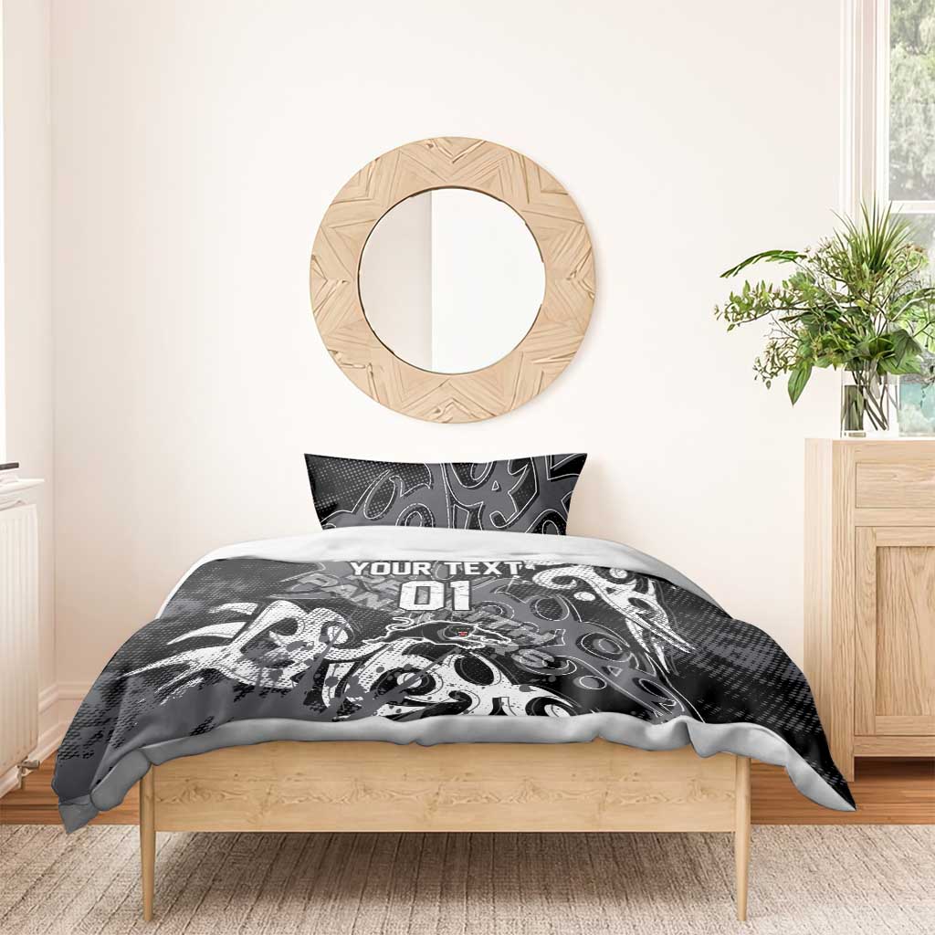 Personalized Penrith Panthers Rugby Bedding Set Urban Street Graffiti Style - Distressed Splatter Elements