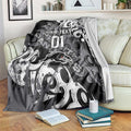 Personalized Penrith Panthers Rugby Blanket Urban Street Graffiti Style - Distressed Splatter Elements