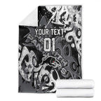 Personalized Penrith Panthers Rugby Blanket Urban Street Graffiti Style - Distressed Splatter Elements