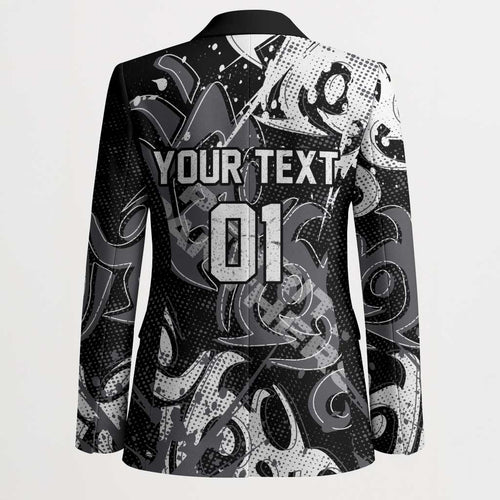 Personalized Penrith Panthers Rugby Blazer Urban Street Graffiti Style - Distressed Splatter Elements