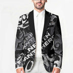 Personalized Penrith Panthers Rugby Blazer Urban Street Graffiti Style - Distressed Splatter Elements