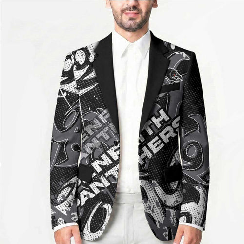 Personalized Penrith Panthers Rugby Blazer Urban Street Graffiti Style - Distressed Splatter Elements