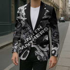 Personalized Penrith Panthers Rugby Blazer Urban Street Graffiti Style - Distressed Splatter Elements