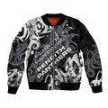 Personalized Penrith Panthers Rugby Bomber Jacket Urban Street Graffiti Style - Distressed Splatter Elements