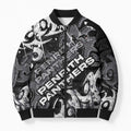 Personalized Penrith Panthers Rugby Bomber Puffer Jacket Urban Street Graffiti Style - Distressed Splatter Elements