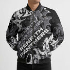 Personalized Penrith Panthers Rugby Bomber Puffer Jacket Urban Street Graffiti Style - Distressed Splatter Elements
