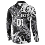 Personalized Penrith Panthers Rugby Button Sweatshirt Urban Street Graffiti Style - Distressed Splatter Elements