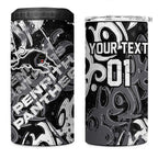Personalized Penrith Panthers Rugby 4 in 1 Can Cooler Tumbler Urban Street Graffiti Style - Distressed Splatter Elements