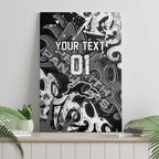 Personalized Penrith Panthers Rugby Canvas Wall Art Urban Street Graffiti Style - Distressed Splatter Elements