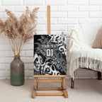 Personalized Penrith Panthers Rugby Canvas Wall Art Urban Street Graffiti Style - Distressed Splatter Elements