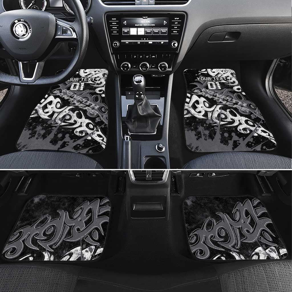 Personalized Penrith Panthers Rugby Car Mats Urban Street Graffiti Style - Distressed Splatter Elements