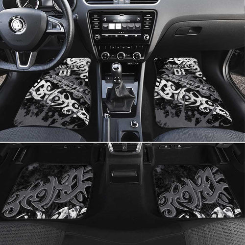 Personalized Penrith Panthers Rugby Car Mats Urban Street Graffiti Style - Distressed Splatter Elements