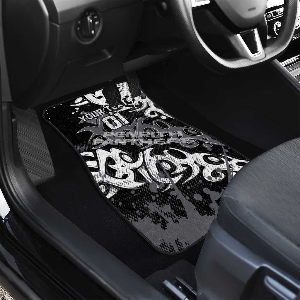 Personalized Penrith Panthers Rugby Car Mats Urban Street Graffiti Style - Distressed Splatter Elements