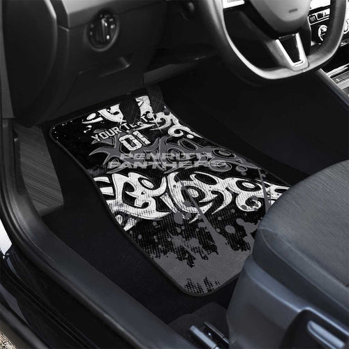 Personalized Penrith Panthers Rugby Car Mats Urban Street Graffiti Style - Distressed Splatter Elements