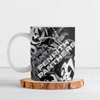 Personalized Penrith Panthers Rugby Ceramic Mug Urban Street Graffiti Style - Distressed Splatter Elements