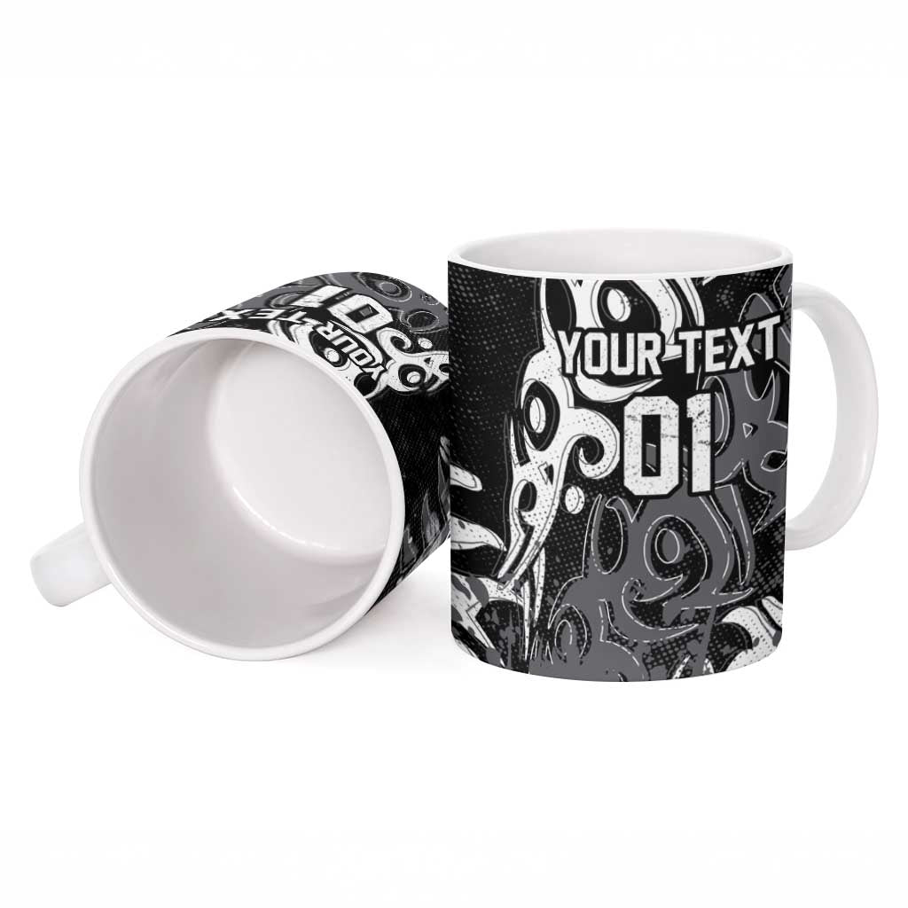 Personalized Penrith Panthers Rugby Ceramic Mug Urban Street Graffiti Style - Distressed Splatter Elements