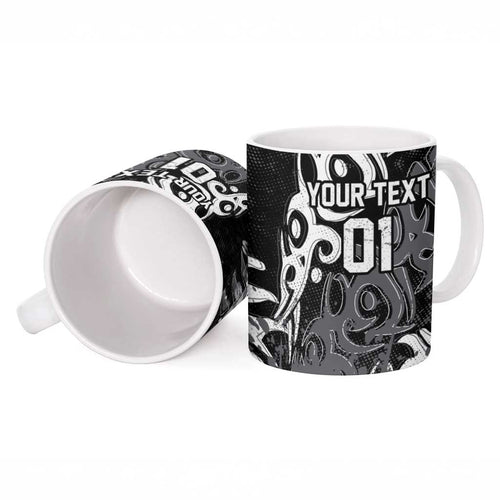 Personalized Penrith Panthers Rugby Ceramic Mug Urban Street Graffiti Style - Distressed Splatter Elements