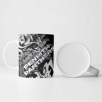 Personalized Penrith Panthers Rugby Ceramic Mug Urban Street Graffiti Style - Distressed Splatter Elements