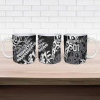 Personalized Penrith Panthers Rugby Ceramic Mug Urban Street Graffiti Style - Distressed Splatter Elements
