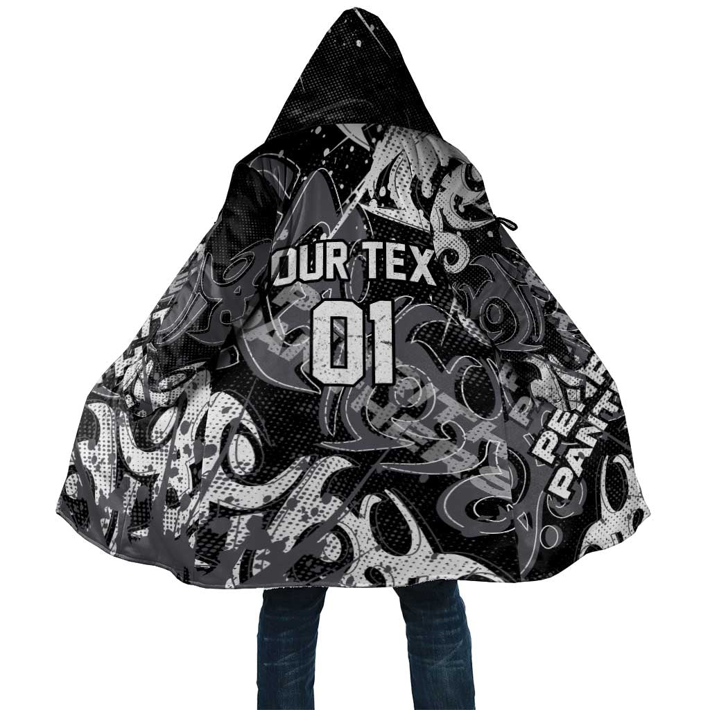 Personalized Penrith Panthers Rugby Cloak Urban Street Graffiti Style - Distressed Splatter Elements