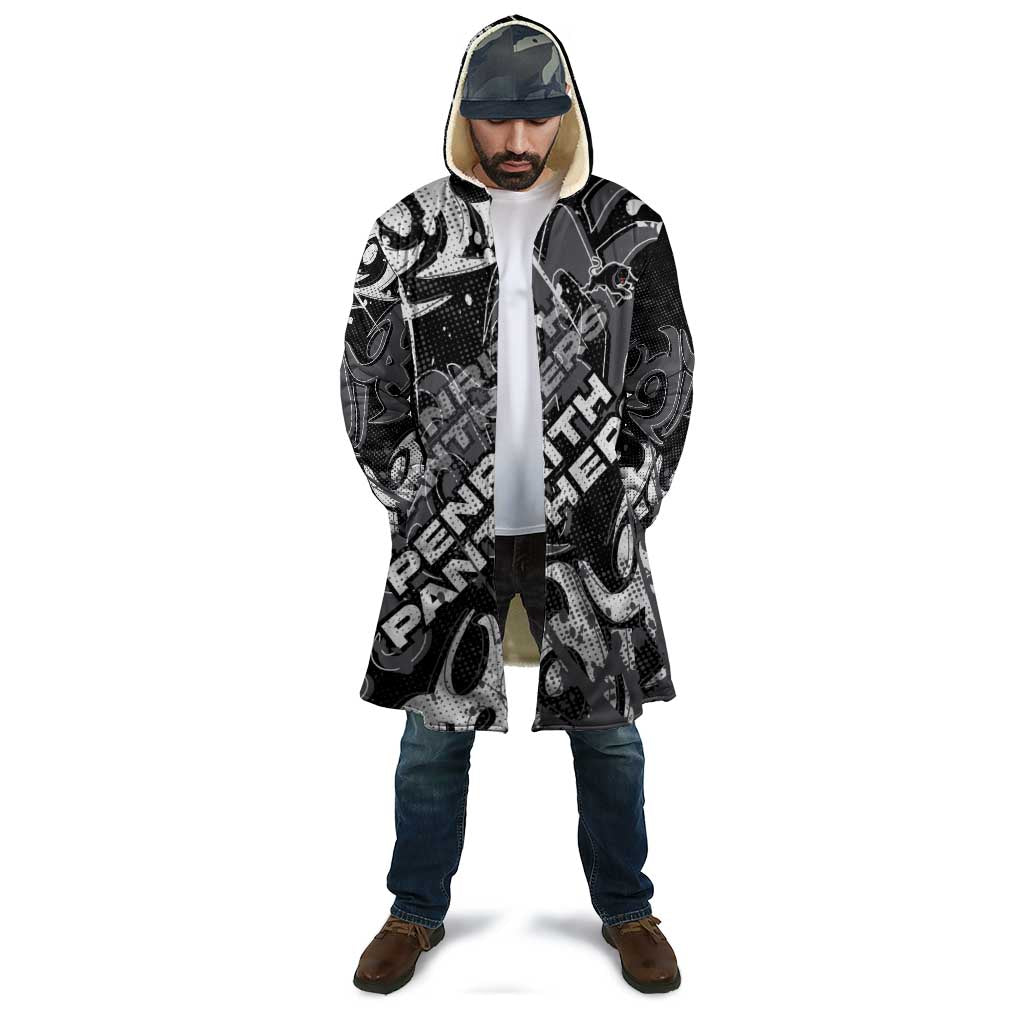 Personalized Penrith Panthers Rugby Cloak Urban Street Graffiti Style - Distressed Splatter Elements