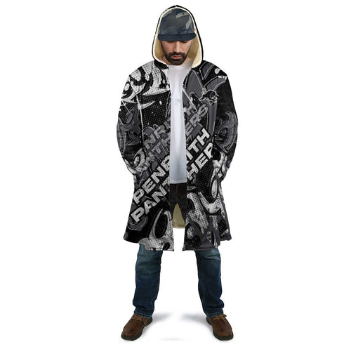 Personalized Penrith Panthers Rugby Cloak Urban Street Graffiti Style - Distressed Splatter Elements