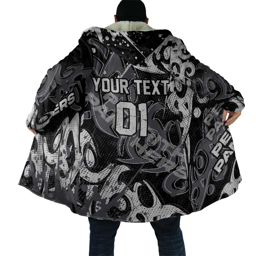 Personalized Penrith Panthers Rugby Cloak Urban Street Graffiti Style - Distressed Splatter Elements