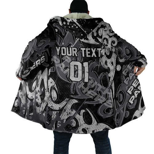 Personalized Penrith Panthers Rugby Cloak Urban Street Graffiti Style - Distressed Splatter Elements