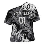 Personalized Penrith Panthers Rugby Cross Shoulder Shirt Urban Street Graffiti Style - Distressed Splatter Elements